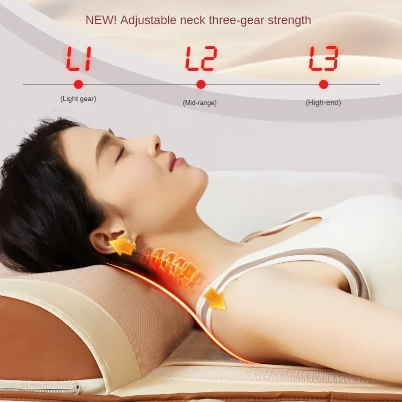 Dynamic Rail Airbag Mattress Full Body Kneading Vibration Cushion Neck Waist Back Heating Massage Bed Mattress With Hand Control