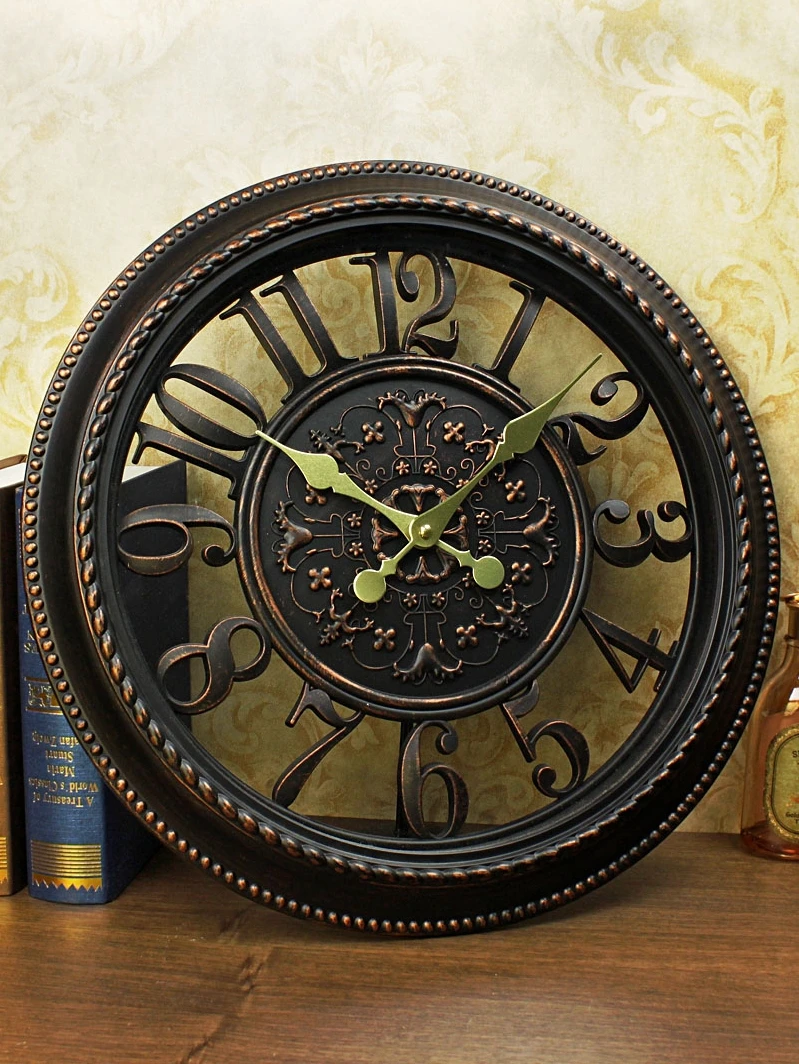 Large Room Wall Clock Wall Home Decor Dining Room Decor American Retro Pendant Watch Imitation Antique Clock Home Decorations