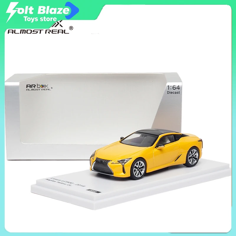 

Almost Real AR box 1/64 Lexus LC500 2018 car Model Yellow simulation Alloy Static Collectible Cars Model boy birthday toy gift