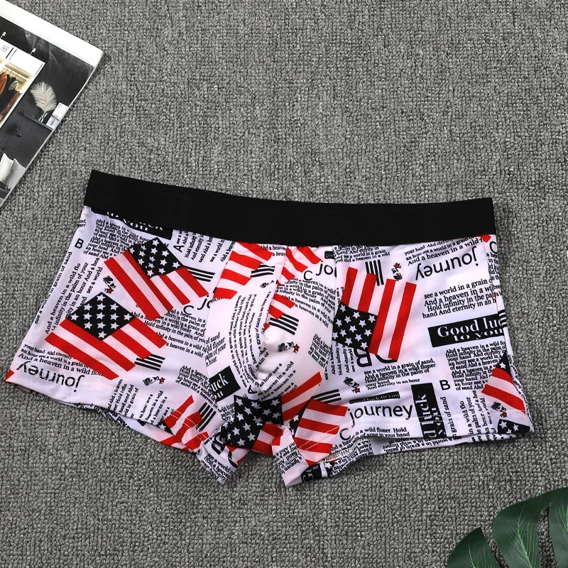 5PCS Men's underwear, men's briefs, ice silk soles, four-cornered cuffs, men's modal summer thin style, breathable