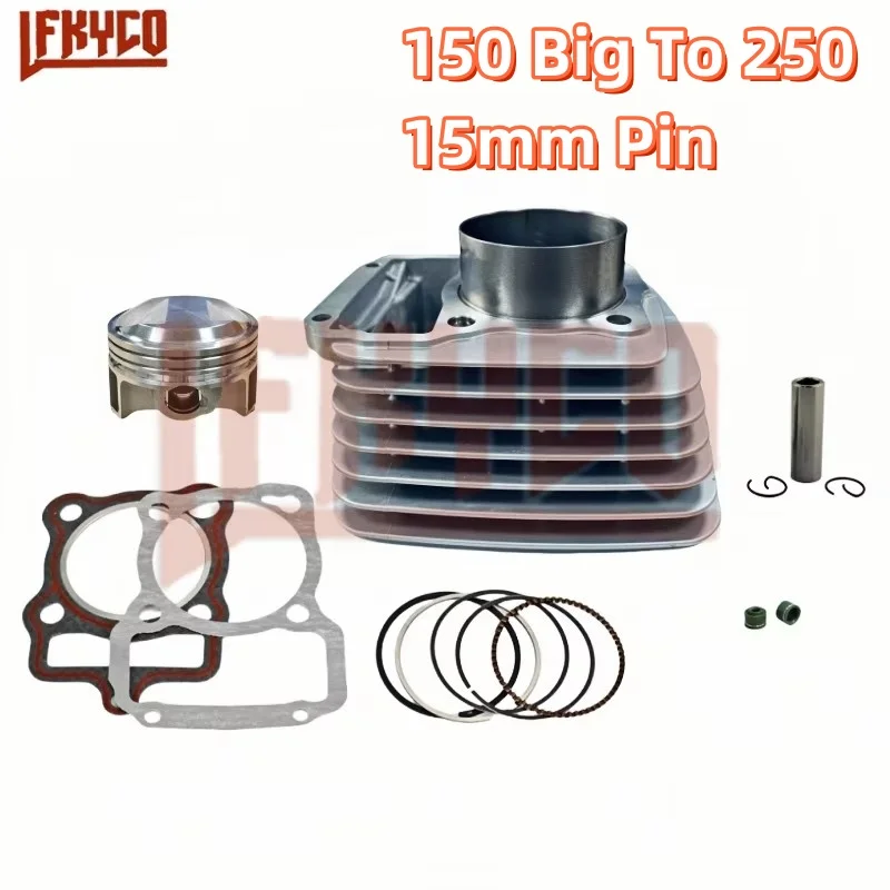 Akcesoria motocyklowe 65.5mm części silnika zestaw cylindrów tłokowych o wysokim stopniu kompresji silnik do CG150 CG 150CC do 250CC otwór Motoblock
