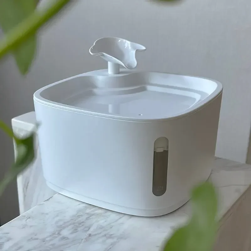 2.4L USB charging Water Fountain Cat Dog Drinking Bowl Pet Drinking Water white pets Feeder Bowl for Cat&Dog dinking dispenser