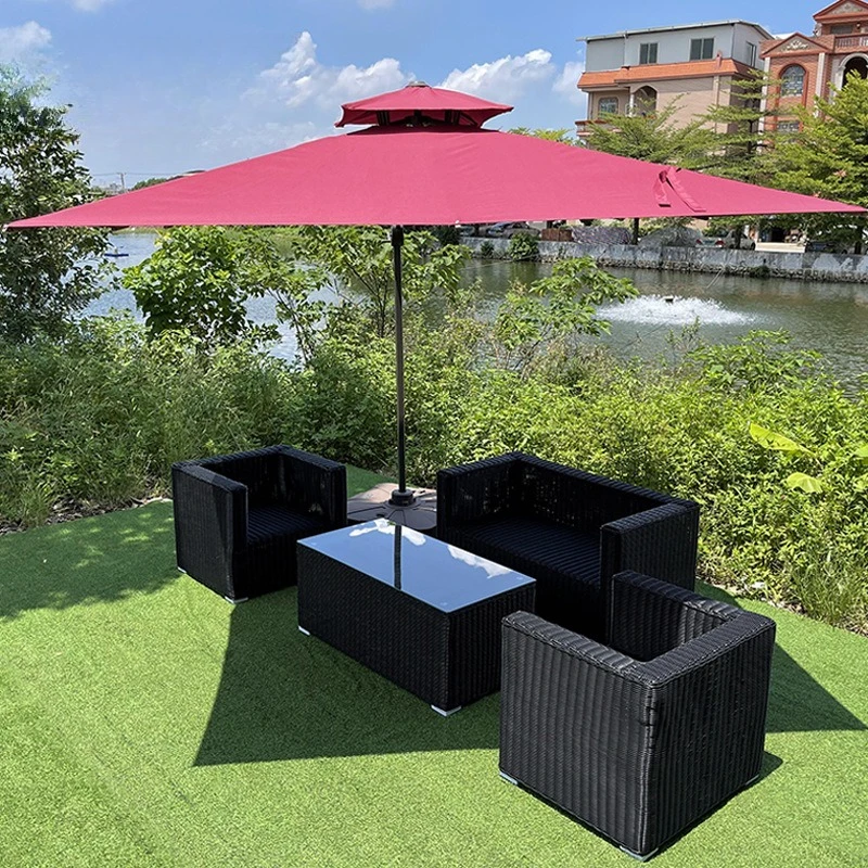 Customizable Outdoor Furniture Villa Outdoor Rattan Tables and Chairs Cafe Milk Tea Shop