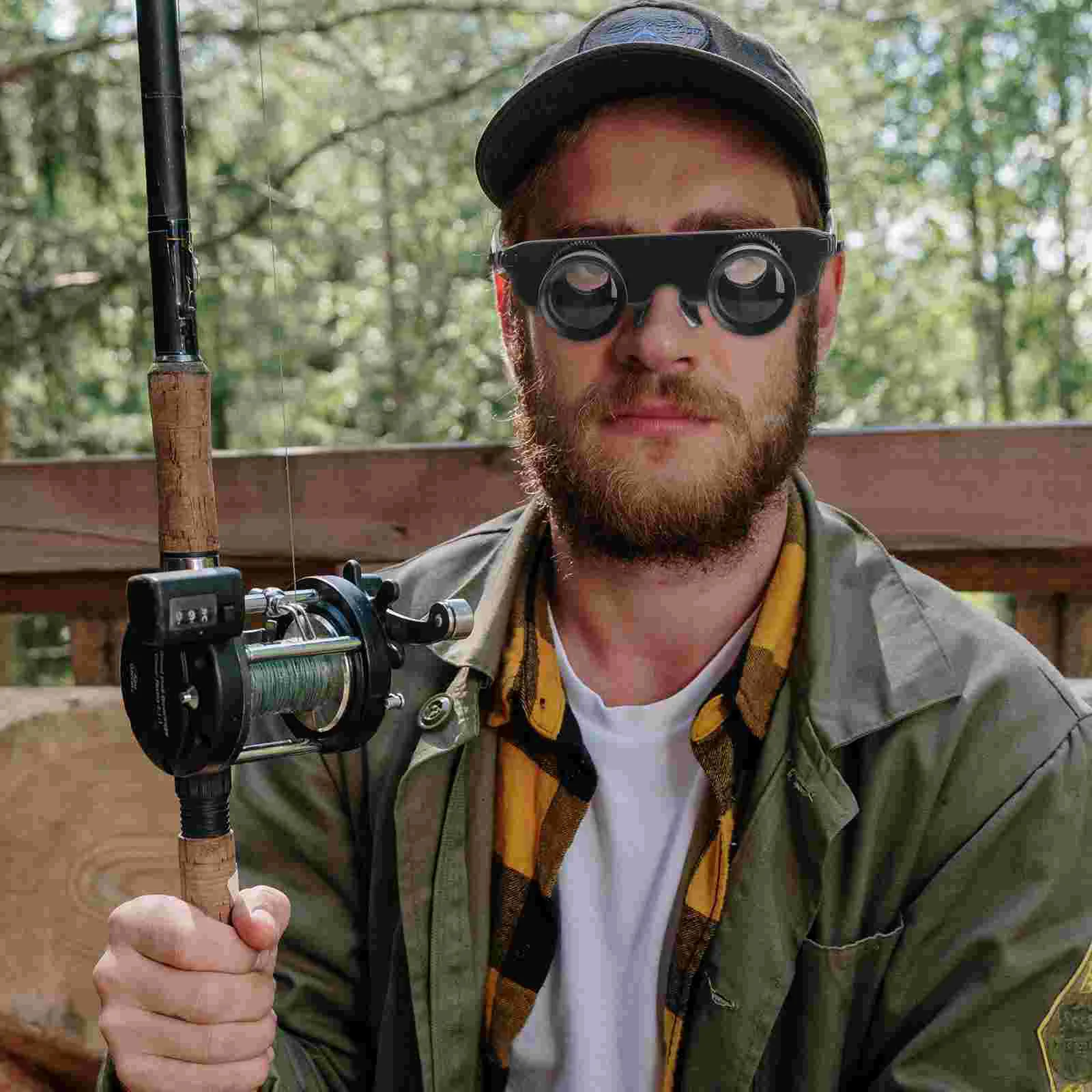 Far Mirror Fishing Gear Mini Adults Glasses With Attached Bird Watching Clear Sports Magnifier Travel Telescope Fishing Gear