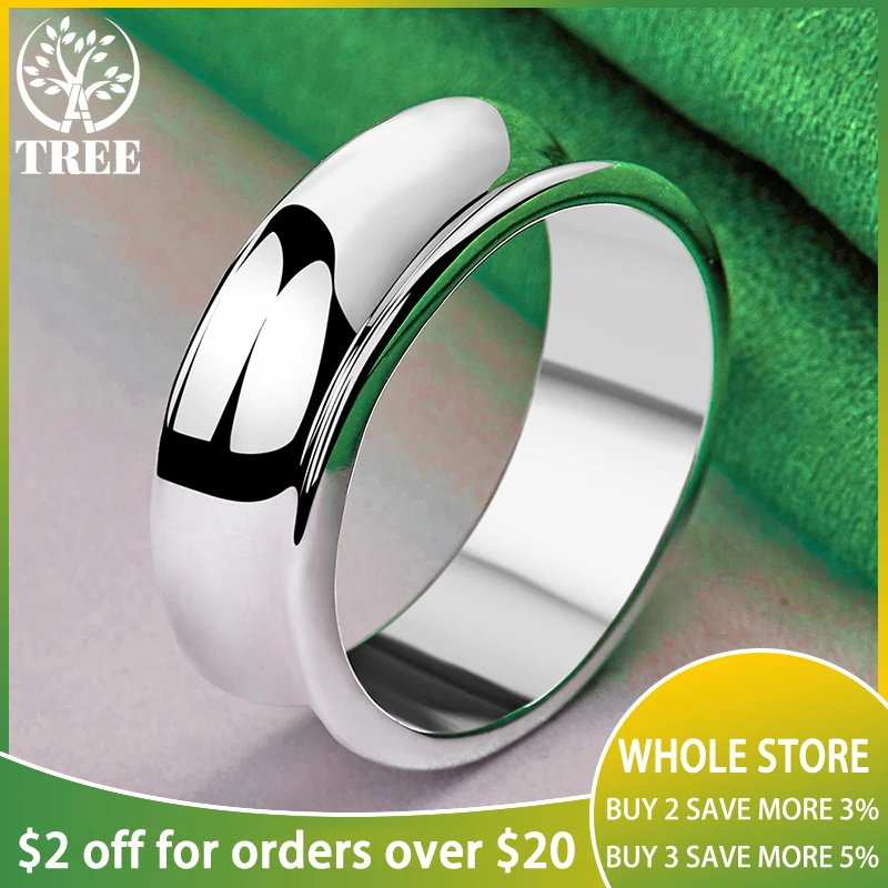 

Новое гладкое вогнутое кольцо из стерлингового серебра 925 пробы для женщин, вечерние, день рождения, помолвка, свадьба, Рождество, роскошные очаровательные ювелирные изделия, хороший подарок