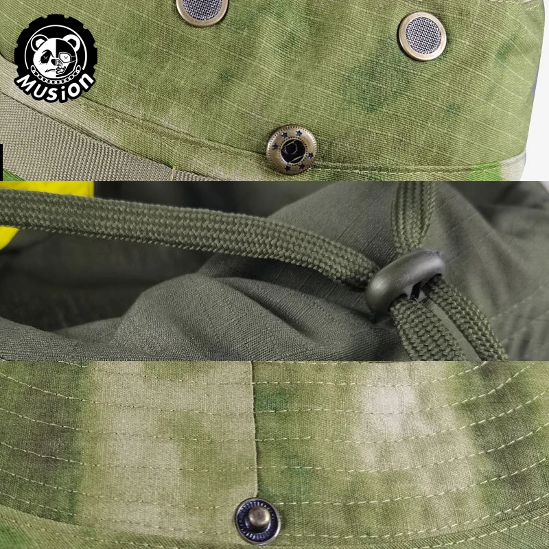 Musion Boonie Hut Sturmhaube Hut Anzug faltbarer Hut Sonnenschutz Angelkappe atmungsaktiv Fischer Outdoor Jagd Angeln breit H – Detail 5