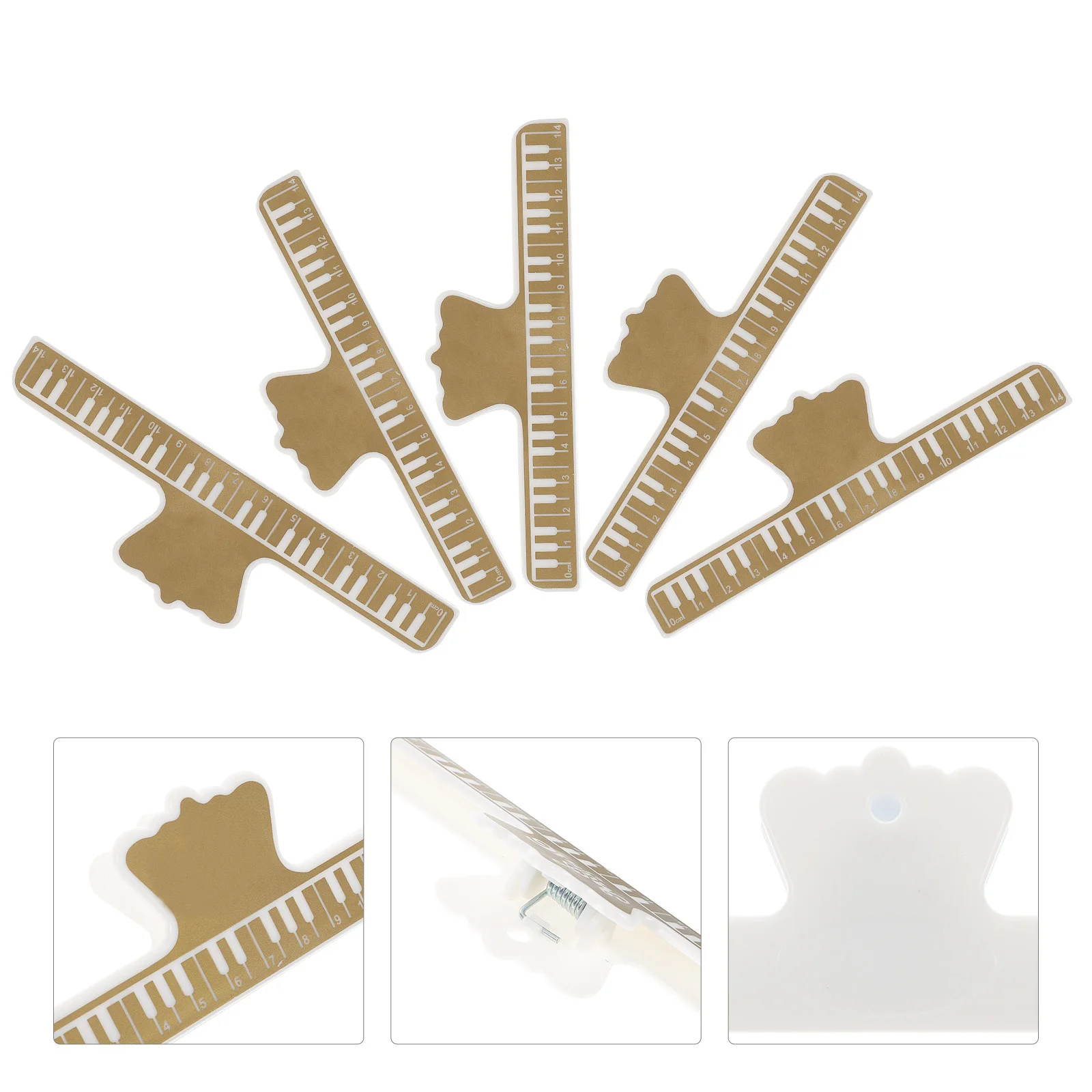 

5Pcs Music Holder Sheet Clip Premium Score Clamp Easy One-Hand Operation Music Page Holder for Piano Book Score Clip