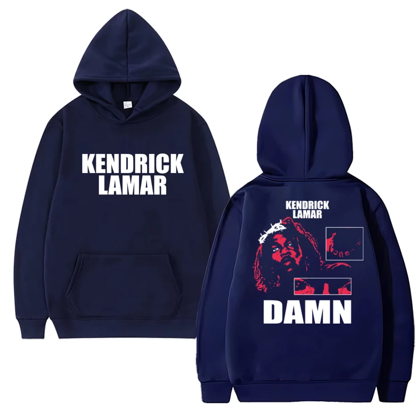 Rapper Kendrick Lamar DAMN vintage hip hop streetwear Men women Casual Fleece Hoodies Autumn Winter Unisex Sweatshirt pullovers