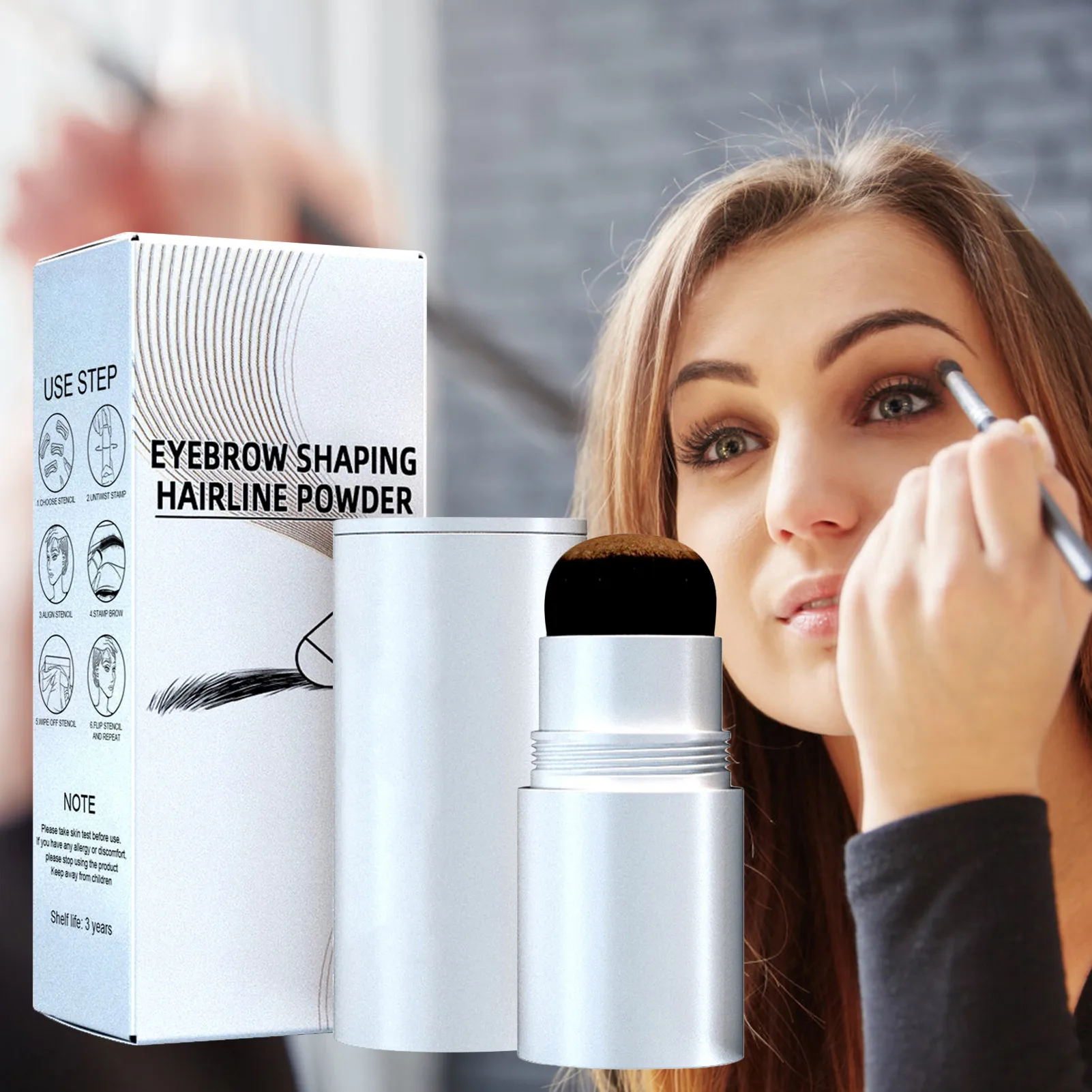 Eye Brow Stempelen Kit Waterdicht Wenkbrauw Shaper Draagbare Brow Stempel Kit Met 10 Stencils Langdurige Haar Lijn Shadow stempel Voor