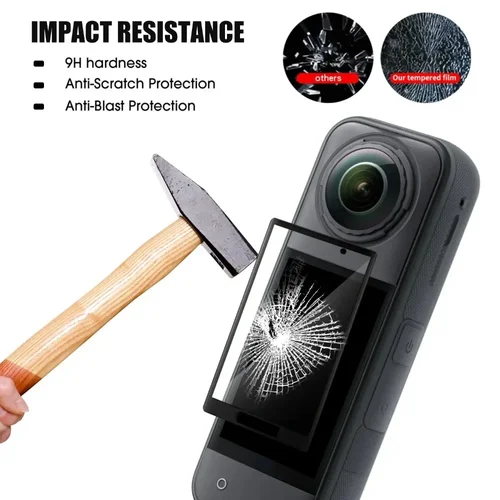 Imagen 2 del producto Protector de lente giratorio 8 en 1 para Insta 360 X5 X4 con Protector de pantalla películas antiarañazos para protectores de lentes de cámara Insta360 X4 X5