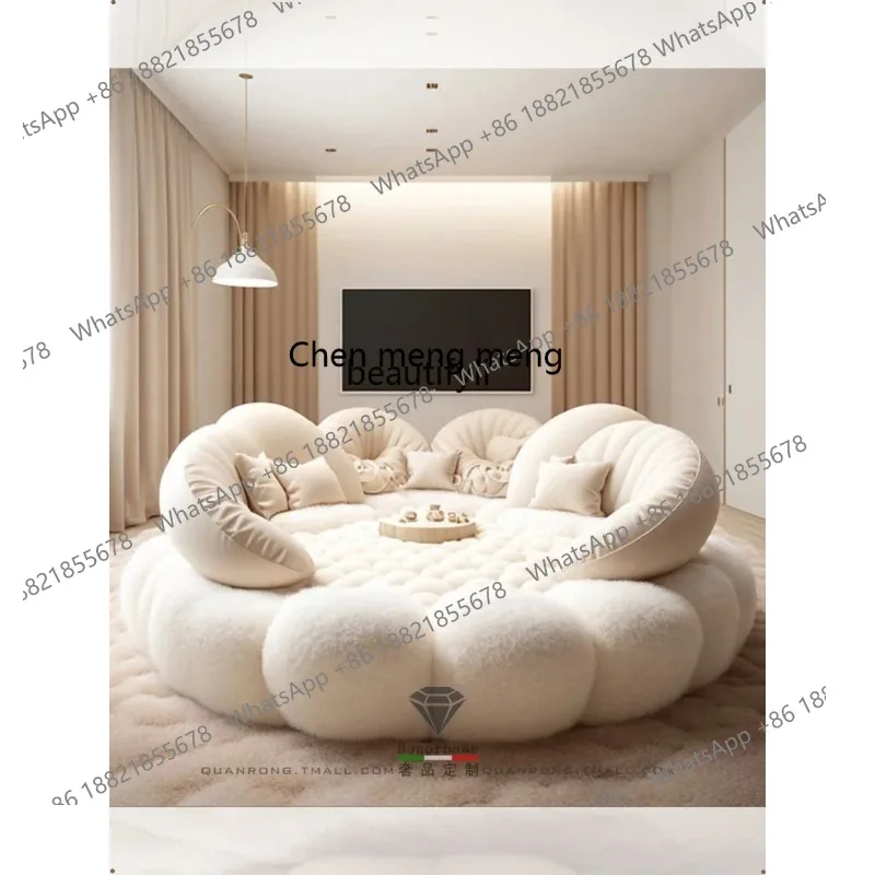 S7486 ss Bed & Breakfast Cream Style Sofa  Bed & Breakfast 2 M 4 Cream Series Large round Sofa Bed
