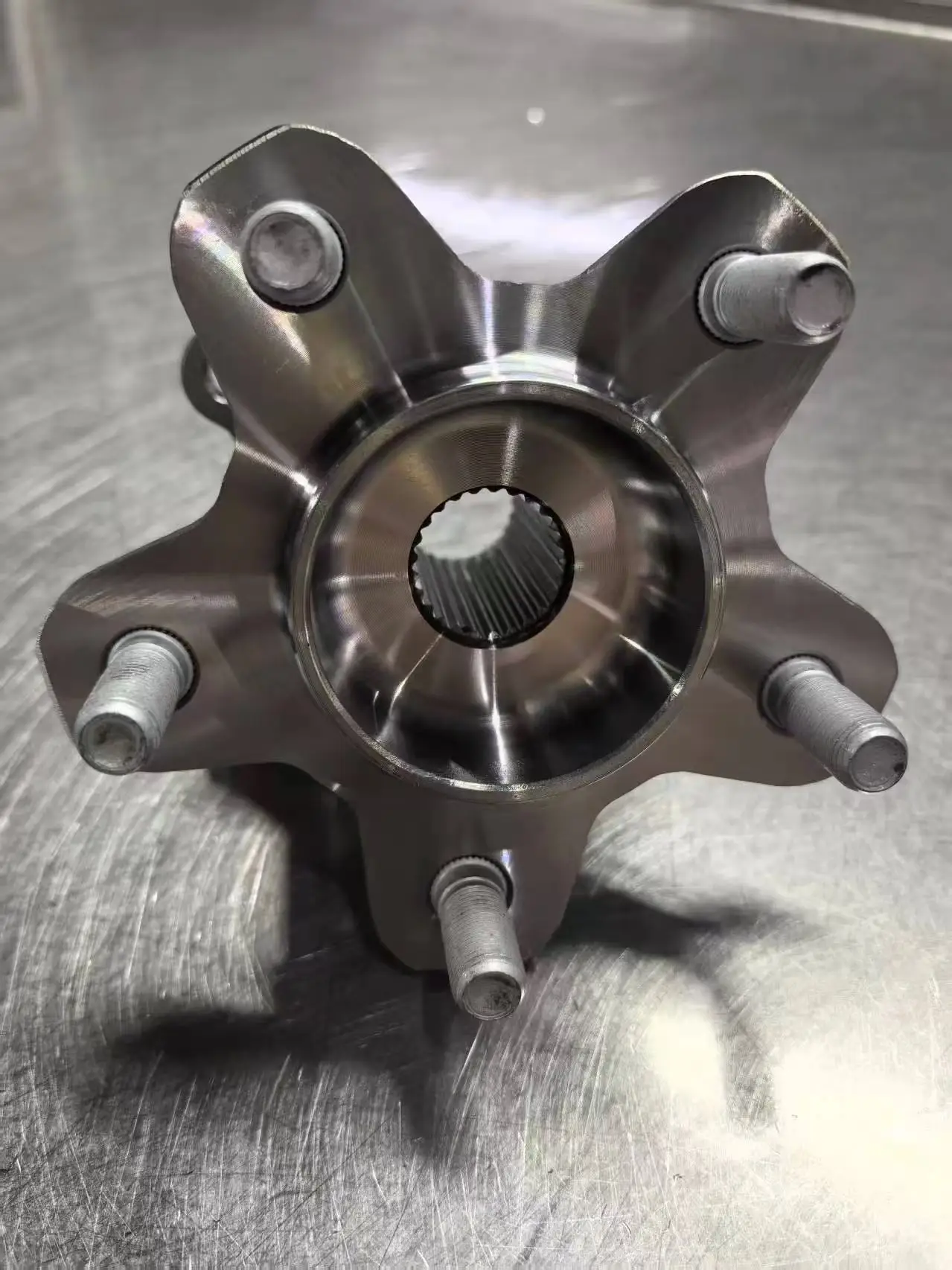 Front Wheel Hub Assembly 1603209 for 1998-2009 Models 5 Threaded Holes at Flange Base Small Disc