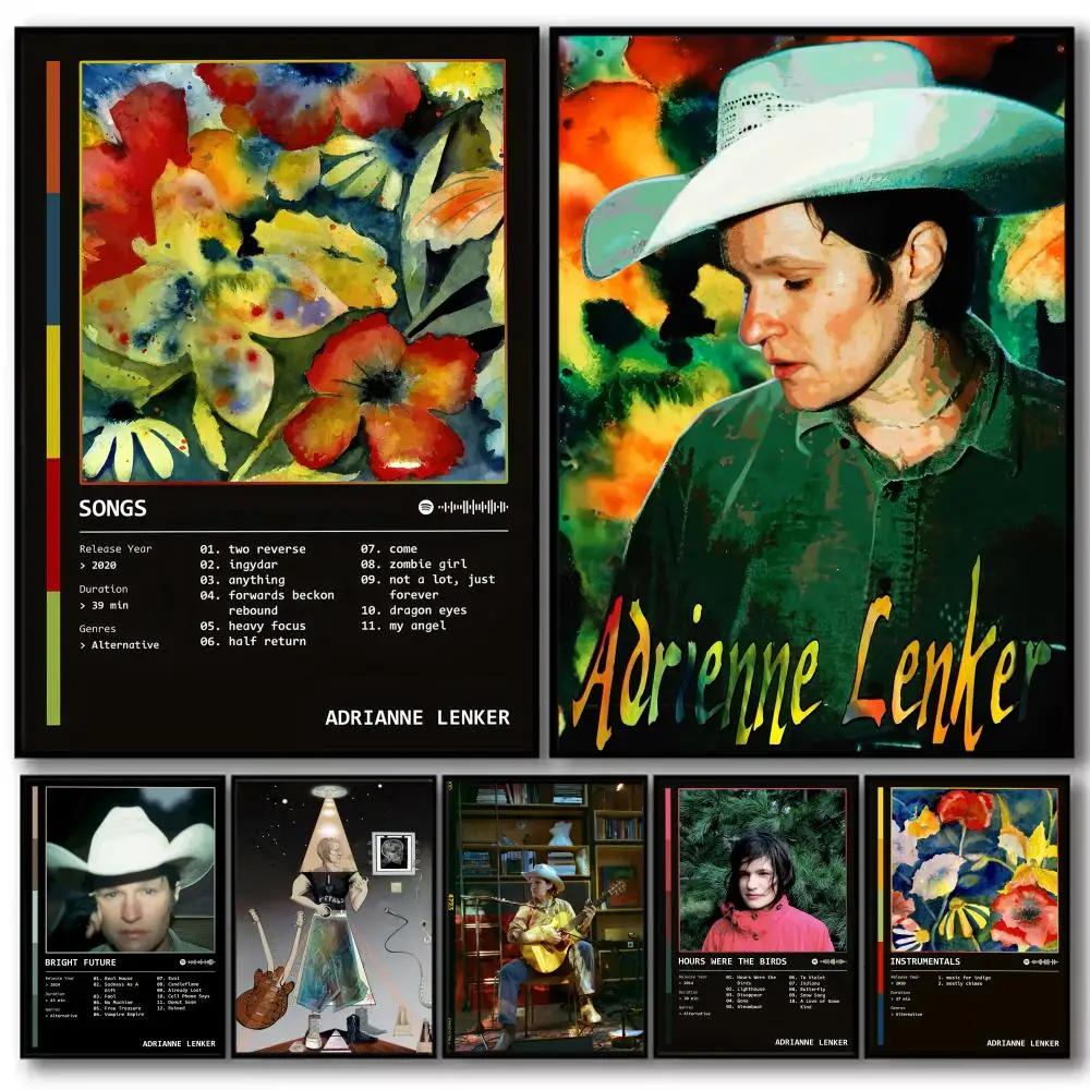 ألبوم مغني البوب A_Adrianne L_Lenker HD قماش الكتان ملصق جدار الفن يطبع لغرفة المعيشة غرفة نوم مكتب هدية تزيين المنزل #1