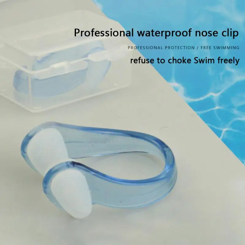 Clipe Nariz de Silicone para Esportes Aquáticos, Plugue Nasal Anti-Sufocamento, Impermeável, Anti-Ruído, Mergulho de Surf, Acessórios para Piscina Exterior, 1 PC