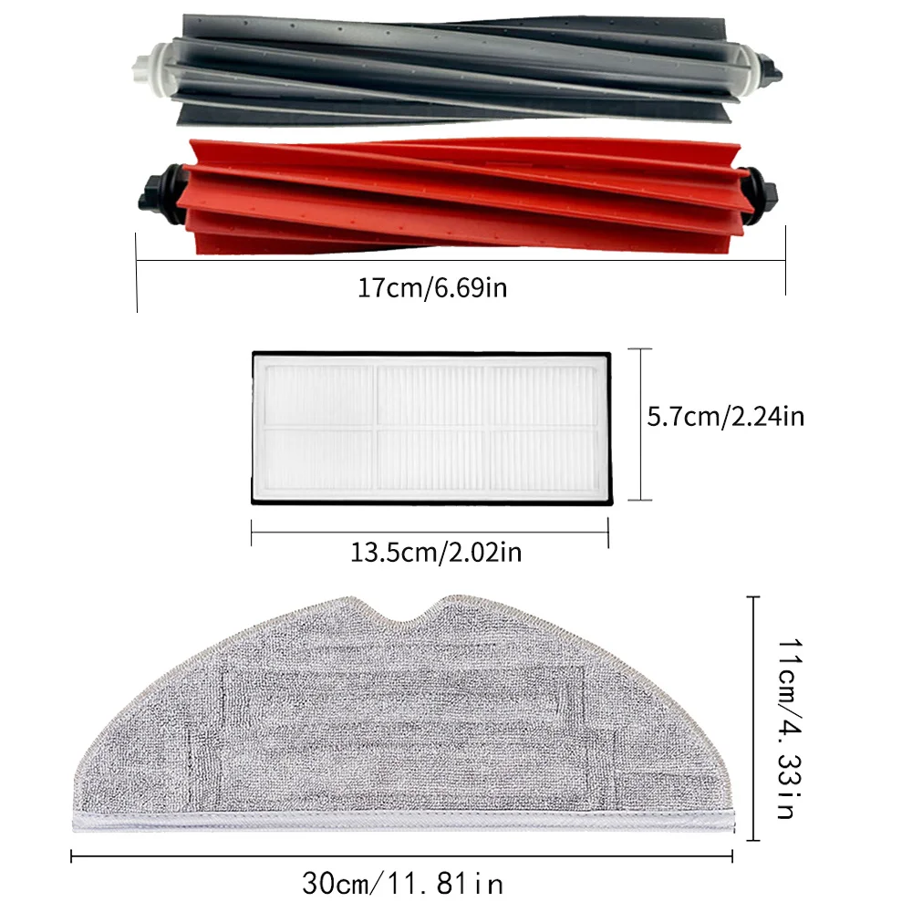 Accessories For Roborock S8, S8 Plus, S8 Pro Ultra, S8+ Robot Vacuum, Main Brush Side Brush HEPA Filter Mop Cloth Dust Bag
