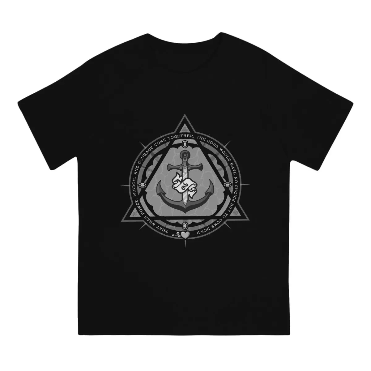 Anchored T-Shirt Men Z-Zelda Fun Tees Crewneck Short Sleeve T Shirts Printed Tops