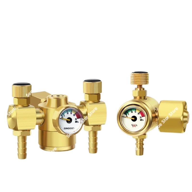 All-copper argon meter, energy-saving anti-drop pressure gauge pressure reducing valve, argon arc welding accessories