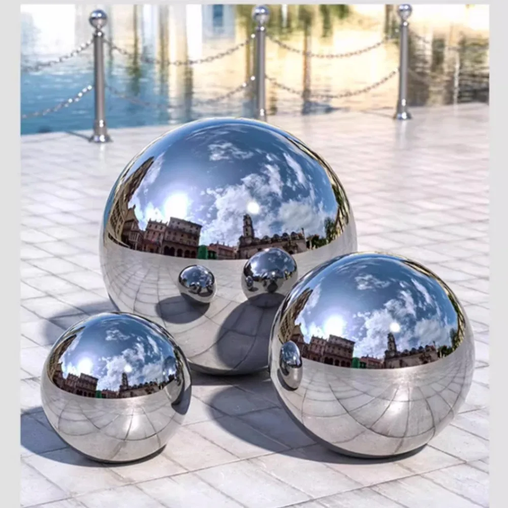 Colored Stainless Steel Hollow Sphere Decorative Hanging Ball Feng Shui Float Ball 0.6mm Hydraulic Formed for Home Decor