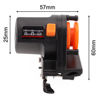 Fishing Rod Fishing Line Counter 0-999 Meters 1 Pcs 57*60mm 65g Accessories Black Orange Impact-resistant Parts