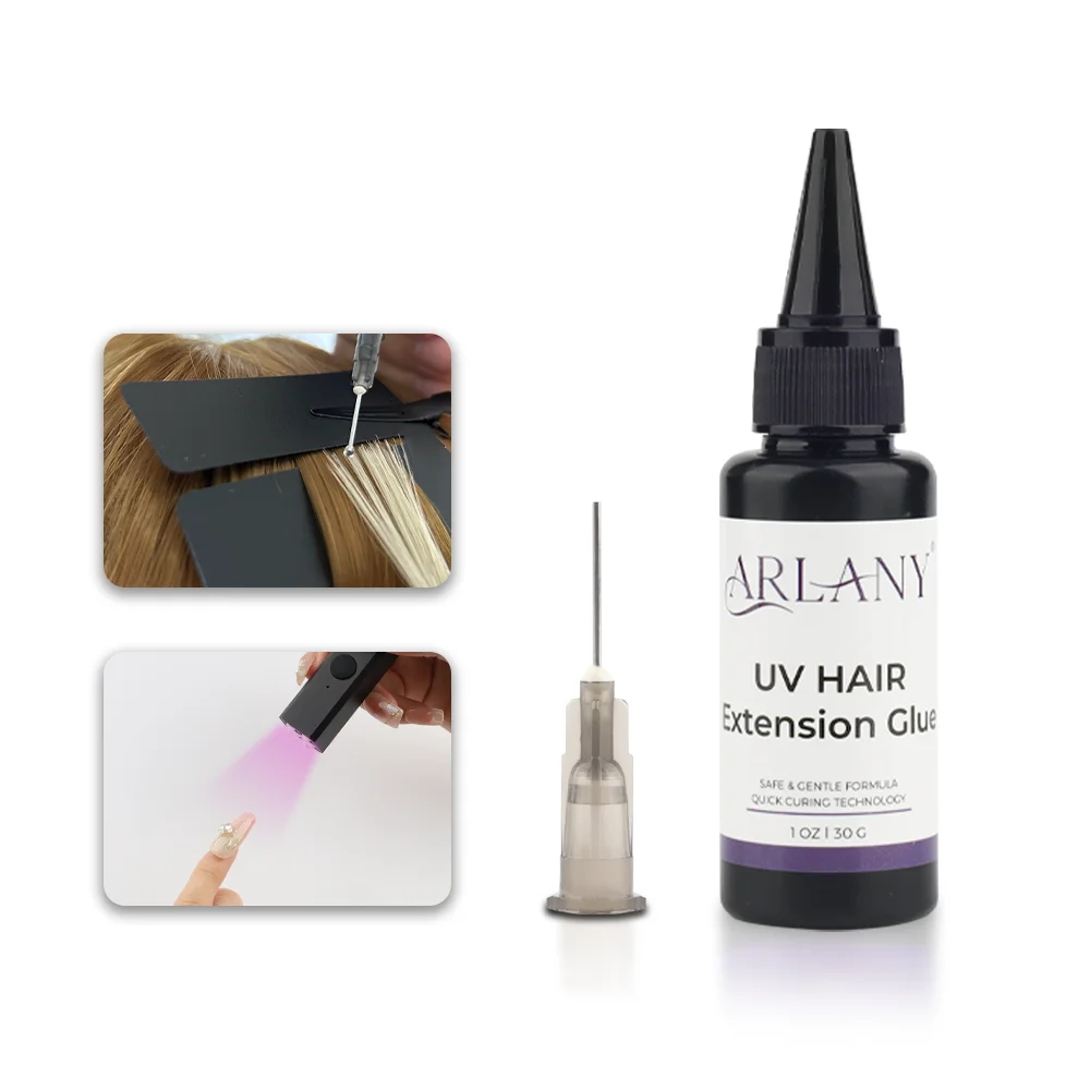 

ARLANY 30g UV Hair Extension Glue – Fast Drying Invisible Bonding Glue for UV Lamp, Professional Hair Adhesive for K Tip