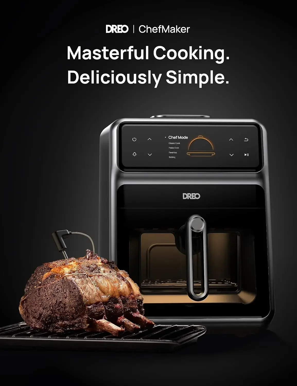 FAST SHIPPIN Combi Fryer, Cook like a pro with just the press of a button, Smart Air Fryer Cooker with Cook probe