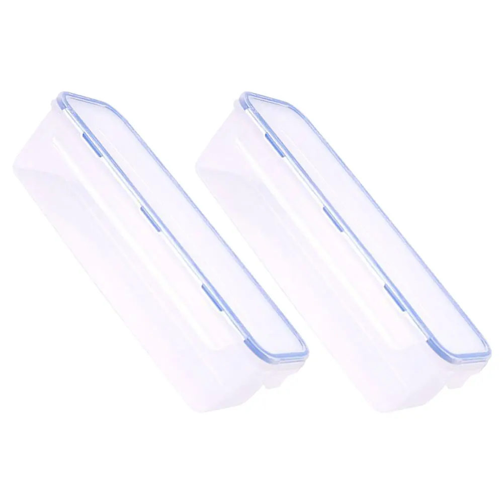 

2Pcs Sealing Lid Freshness Preservation Noodle Bread Storage Box Kitchen Organization Spaghetti Storage Containers