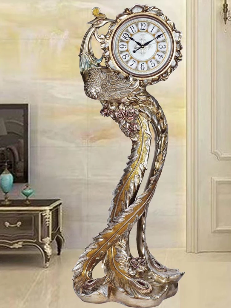 Grandfather Clock Villa Living Room Antique Standing Grandfather Clock Simple Holder Clock Modern Zhong Jian Art Fashion