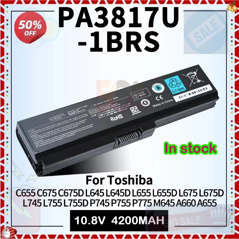

PA3817U-1BRS Laptop Battery for Toshiba Satellite C655 L655 L755 C675 C675D L645 L645D L655D L675 L675D L745 L755D P745 P755