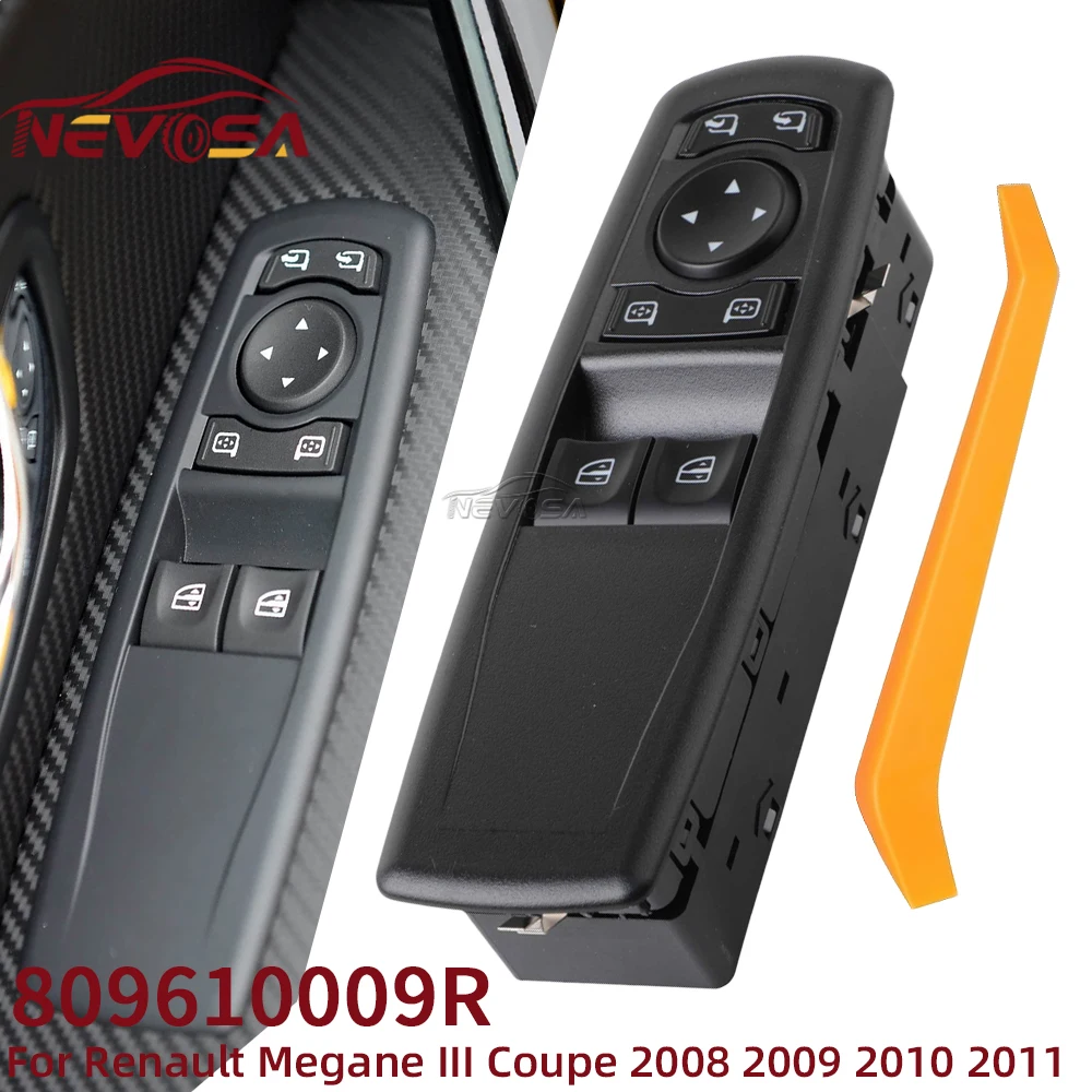 

For Renault Megane III Coupe 2008 2009 2010 2011 Front Left Driver Side Electric Power Master Window Switch Mirror 809610009R