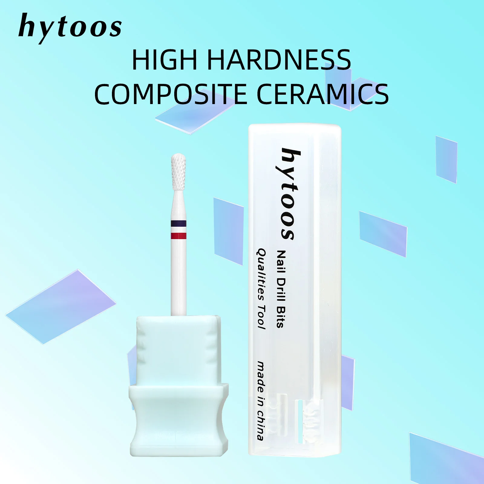 

HYTOOS 2mm Pear White Composite Ceramic Nail Drill Bits High Hardness Pro E-file Bit for Cuticle Clean Gel & Acrylic Removal