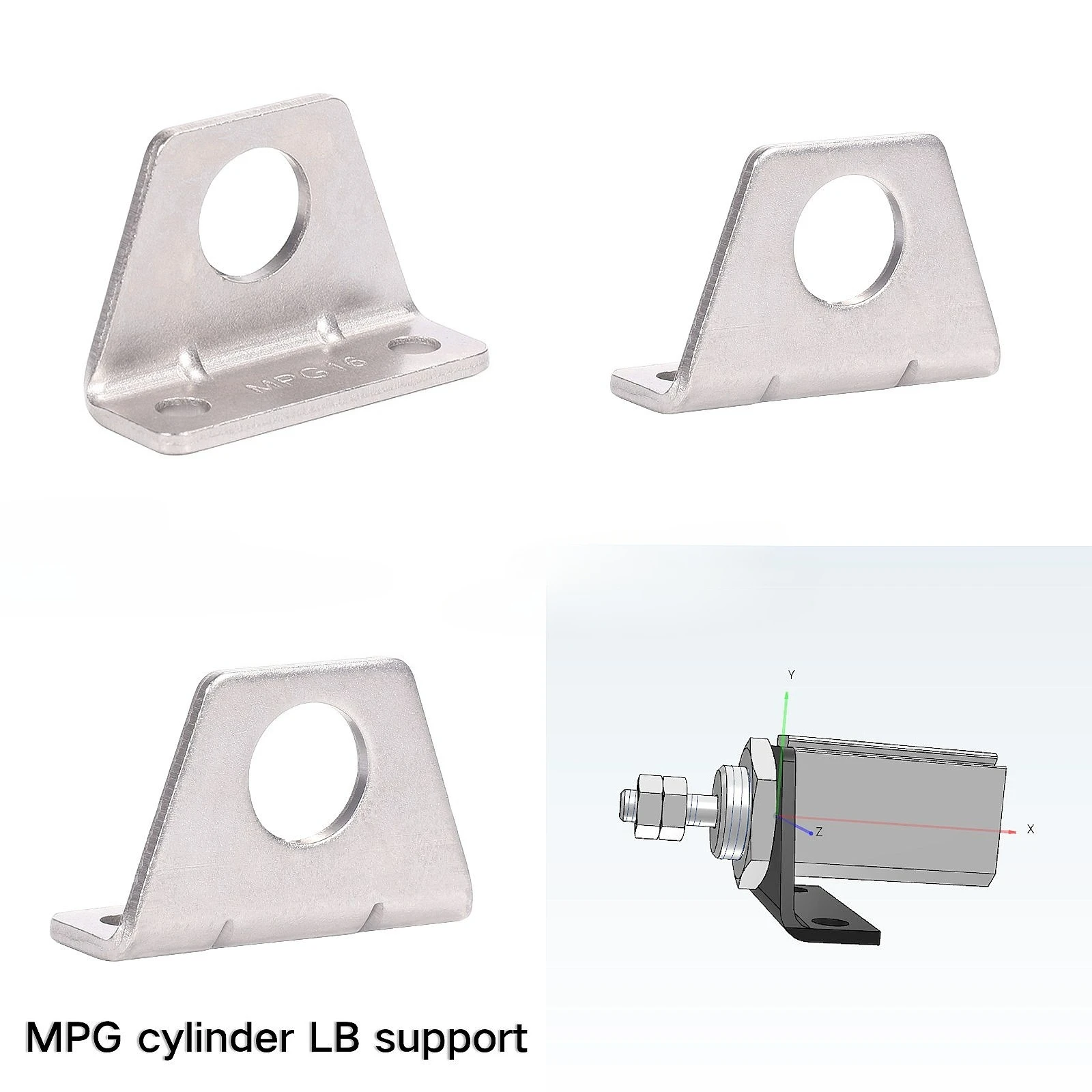 F‑MPG6/10/16LB Cylinder Mounting Base Fixing Bracket MPG Panel Cylinder Installation Support Accessory