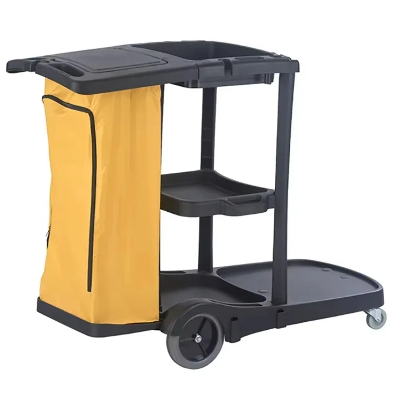 Hotel Cleaning Tools Multi-purpose Cleaning Trolley Plastic Cleaning Trolley Cleaner Cart Storaeg Cart