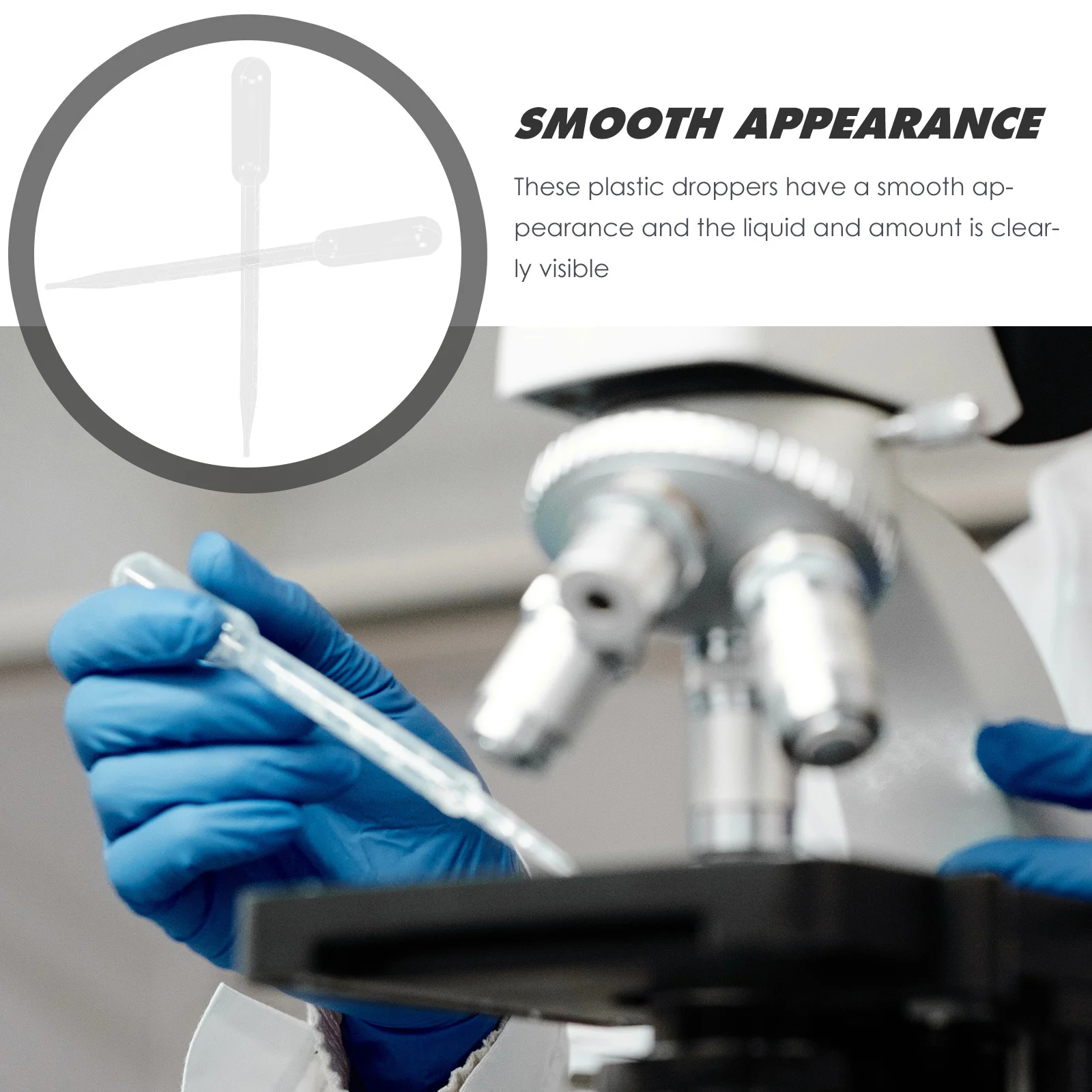 

100Pcs Plastic Clear Calibrated Dropper Pipettes Disposable Liquid Transfer Droppers Laboratory Use Pipettes Dropper