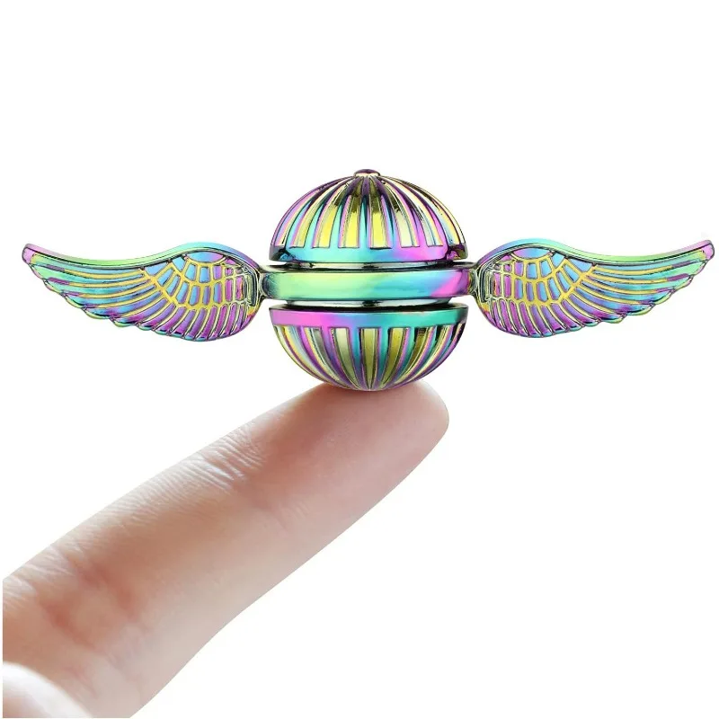 Golden Snitch Fidget Spinner Metal Antiestresse Mão Dedo Giroscópio Rotação Cupido Pião Brinquedos para Crianças Adultos Autismo TDAH