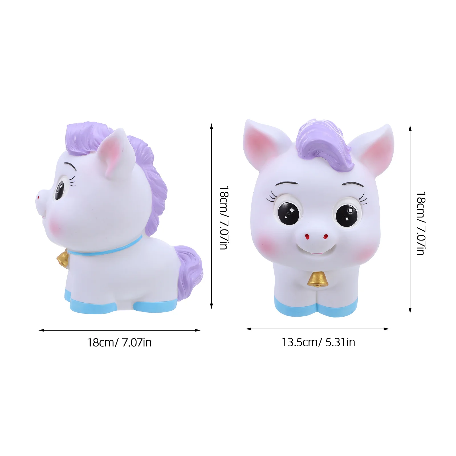 حصان سنة المال البنك الاطفال غير قابلة للكسر بولي كلوريد الفينيل عملة صندوق الصينية زودياك تمثال توفير المنظم الحيوان حصالة على شكل حيوان للبنين بنات #2