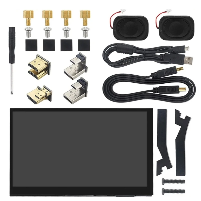 7Inch Display Screen for RaspberryPi4B/3B IPS Monitor Board 1024x600 HDMIcompat C1FD