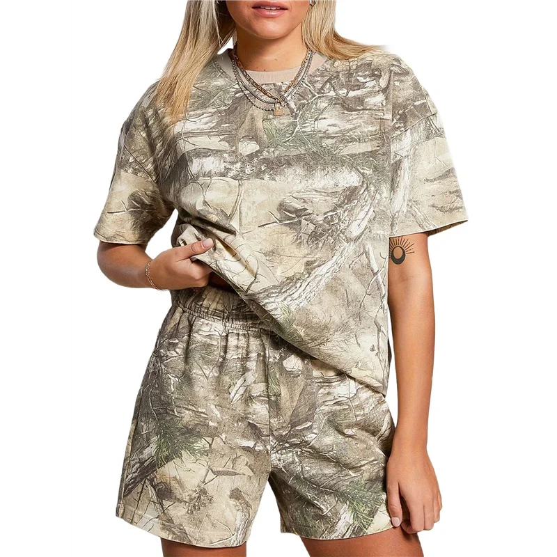 

FX-Женские комплекты из 2 предметов, летний короткий комплект для отдыха, повседневная одежда для пляжного отдыха, весенние спортивные костюмы, спортивный костюм