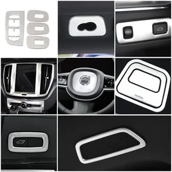 For Volvo XC60 2018-2025 Car Center Console Rear Trunk Steering Wheel Headlight Window Lift Switch Panel Roof Hook Frame Trim