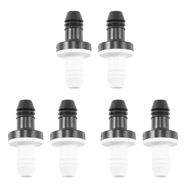 6Pcs 3/8 Inch 10Mm Inline Abs One Way Water Non Return Check Valve For Fuel Gas Liquid Air