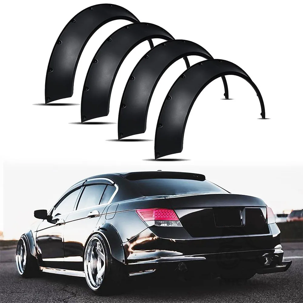 4Pcs Flexible Universal Car Wide Fender Flare Wheel Arches Flare Extension For Mercedes Benz W204 W205 For BMW F32 F36 E90 E92