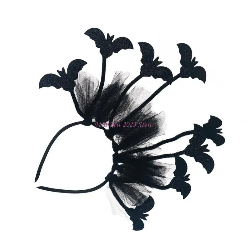 49me Twisty Bat Hairband for Women Kids Cosplay Party Props Headband Halloween Accessories Roleplay Party Hairhoop
