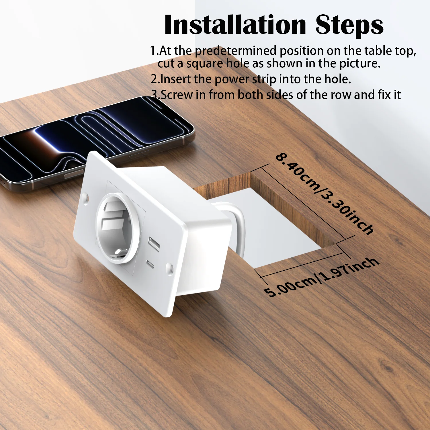USB-A&Type-C 및 1개의 AC 콘센트가 있는  - Commercial Kitchen In Residential Home 리뷰 및 가격