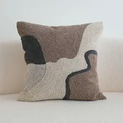 Abstract Block Cushion Cover Beige Black Brown Grey Tufted Natural Decoration Modern Home Decoration Pillow Cover Sofa Bed