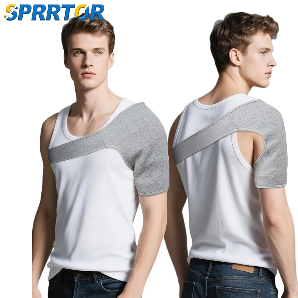 1PCS Adjustable Breathable Shoulder Support Brace Pad Gym Sports Care Single Back Belt Band Strap Wrap Men & Women Protective