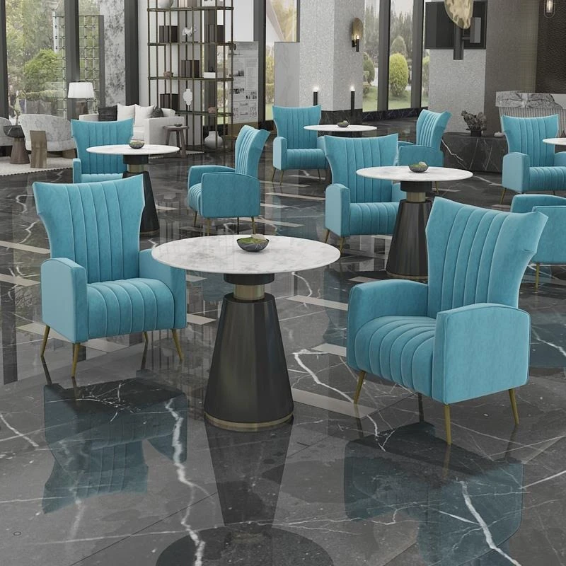 Modern light luxury negotiation table and chair combination contract one table and two chairs