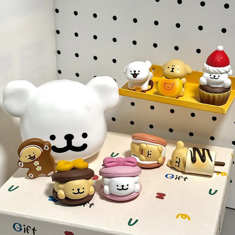 

Мальтийская глухая коробка, мини-десертный дом, серия, линия, фигурка головы щенка, аниме, периферийная ручная модель, настольные украшения, подарок на день рождения