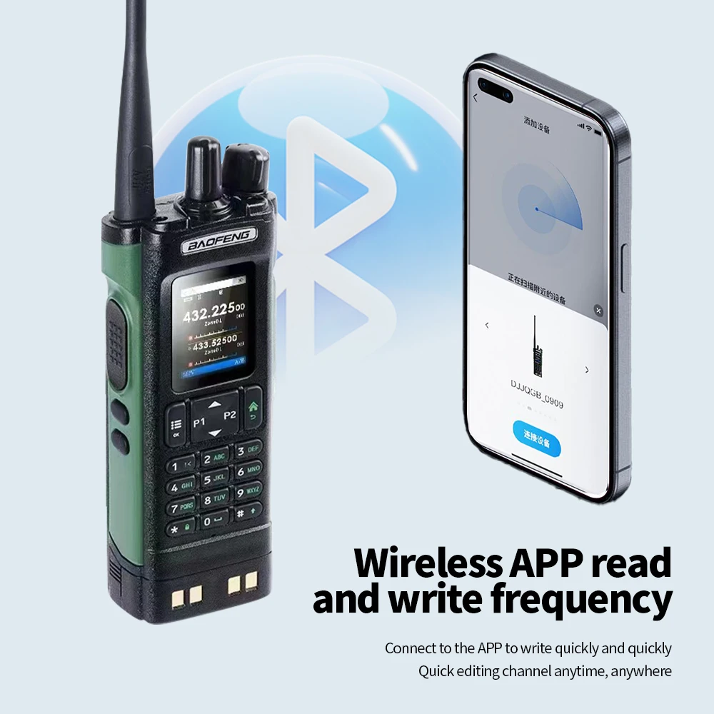 1PC BAOFENG DM-32 Digital DMR GPS Ham Radio | Multi-Band Two-Way Radio with Wireless Frequency & Type-C Programming Synchronizat