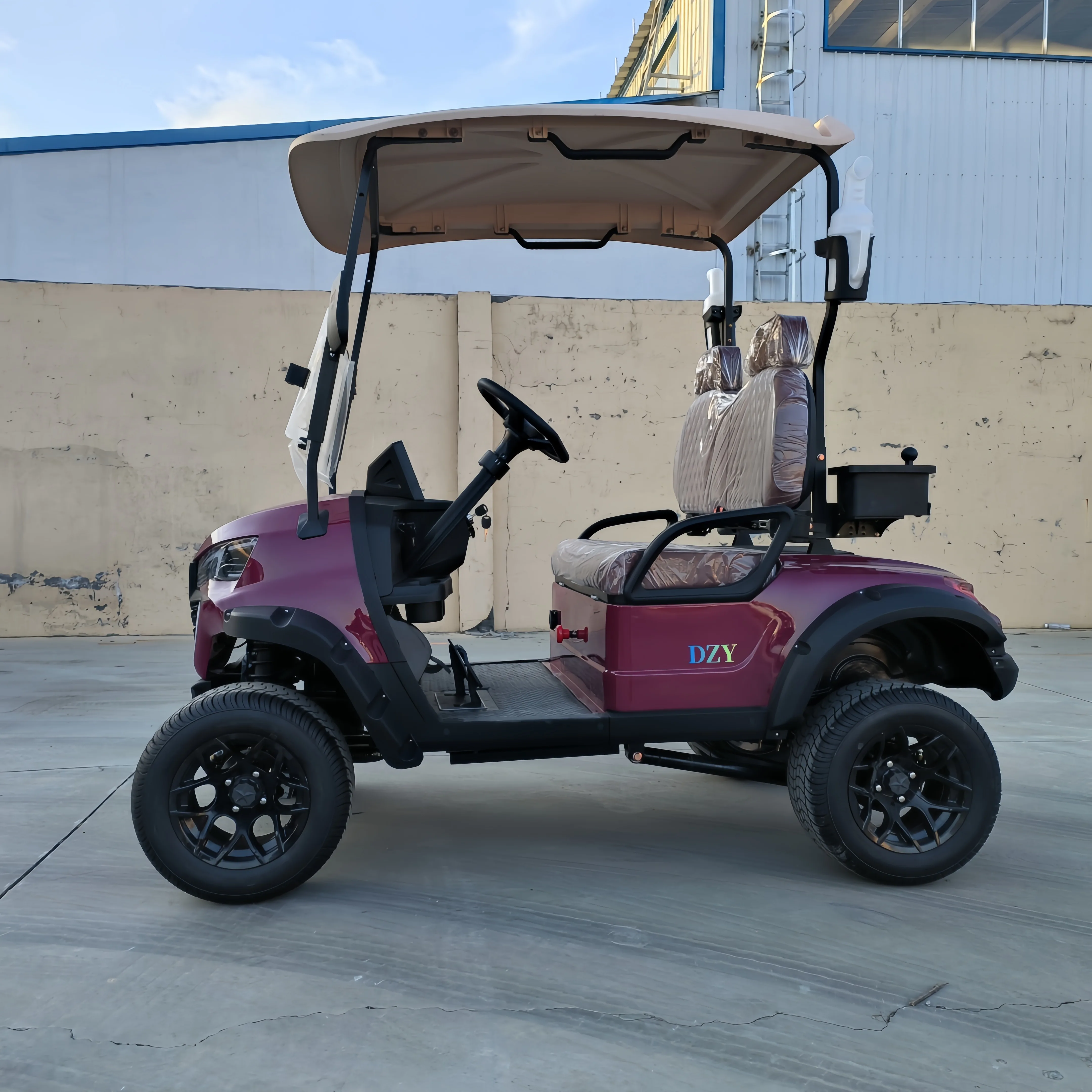 2025 New Golf Cart with Electric Sightseeing Bus Electric Hunting Car All-Terrain off-Road Vehicle 4kw 5kw Brushless Motor