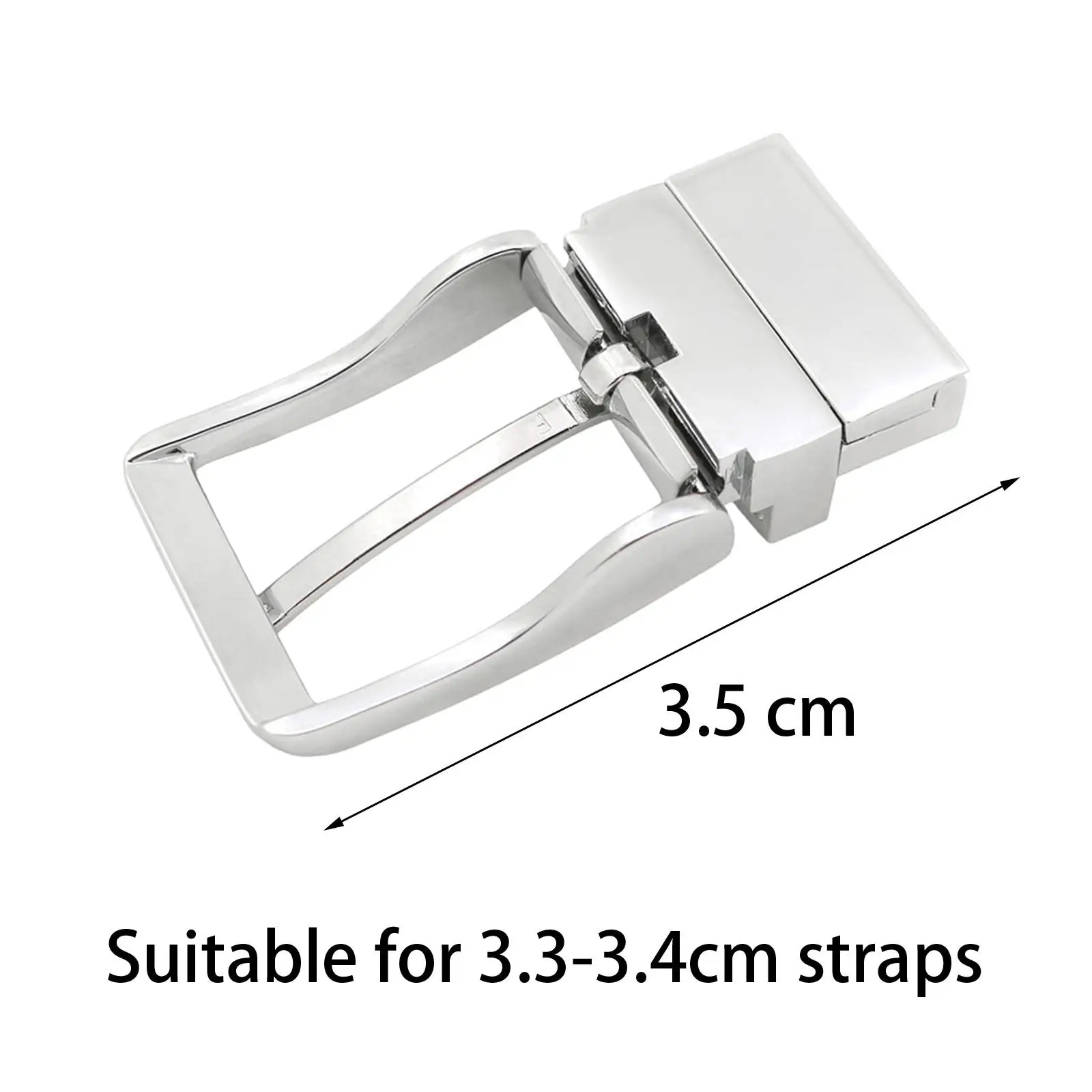 Premium Alloy Belt Buckle for 33mm-34mm Leather Belts - Sleek and Stylish Replacement