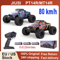 JIUSI PT14R MT14R 1/14 4WD RC Car 80km/h Brushless 2.4G Remote Control Racing Car High Speed Off-road RC Truck 3S 35C 2200mAh